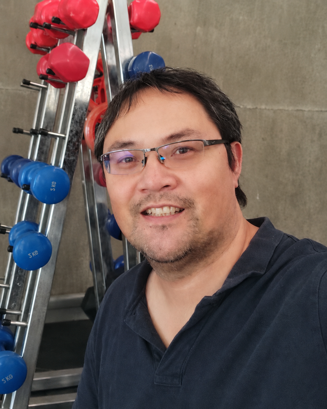 Bruno Kosnar dans une salle de sport