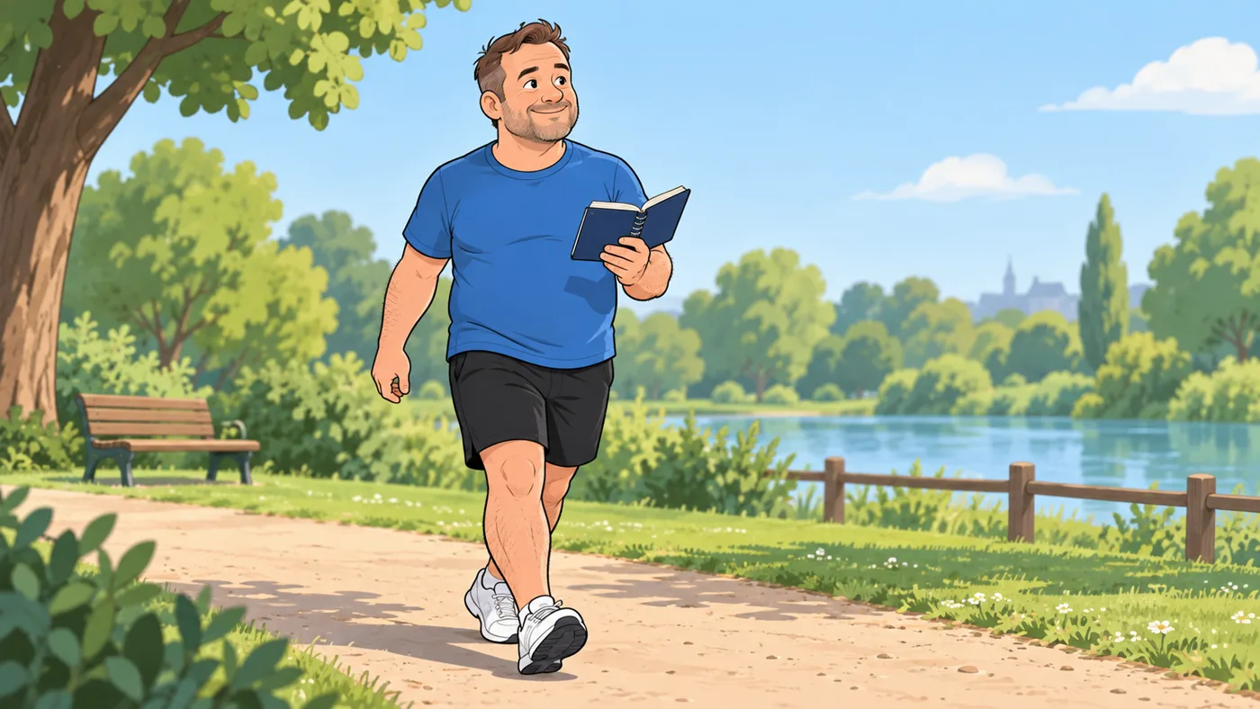 Sam reprend progressivement le sport en suivant ses progrès dans son carnet d’entraînement